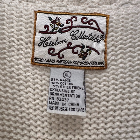 Unique Cream UGLY Christmas sweater XL that LIGHTS‎ UP! Battery pack operated 🎄 - Picture 10 of 10